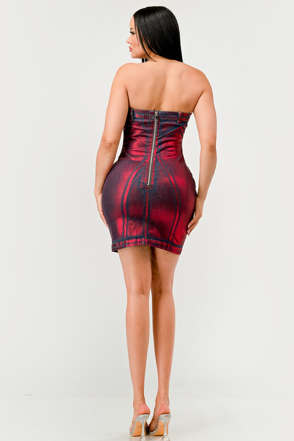 Hellcat Bodycon Denim Mini Dress