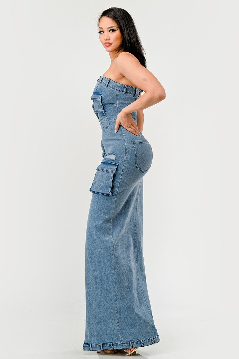 Urban Chic Denim Maxi Gown