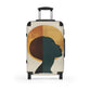 Travel Brings Balance Black Art Hardshell Hardside Lockable Spinner Suitcase Luggage