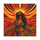 Autumn Rises Black Woman Art Canvas Wall Print