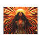 Sunkissed Afrocentric Black Woman Abstract Art Canvas Wall Print