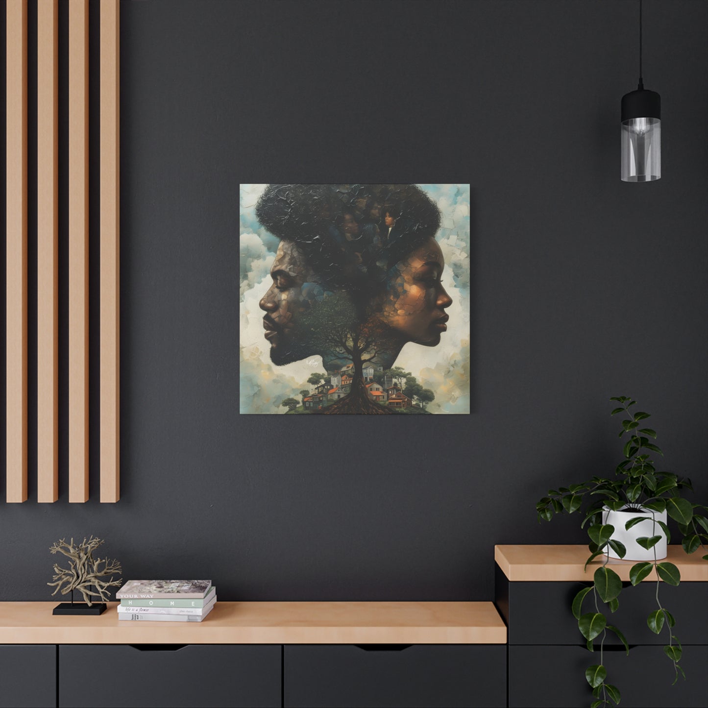 Together We Grow Afrocentric Black Art Canvas Wall Print - Xtreme Shopper