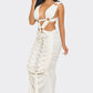 Sahara Mystique Pleated Evening Party Gown