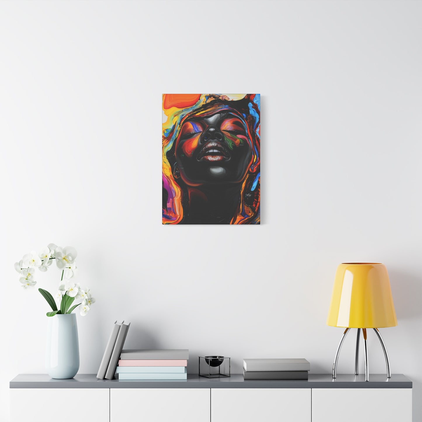 Yes Afrocentric Black Woman Art Canvas Wall Print