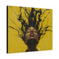 Hype Afrocentric Black Woman Art Canvas Wall Print