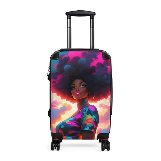 It's Going To Be A Good Day Black Woman Art Hardshell Hardside Lockable Spinner Suitcase