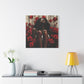 Like A Rose Black Woman Art Canvas Wall Print