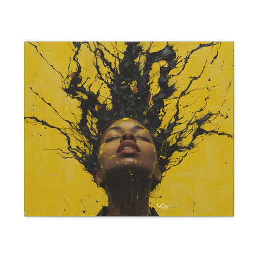 Hype Afrocentric Black Woman Art Canvas Wall Print