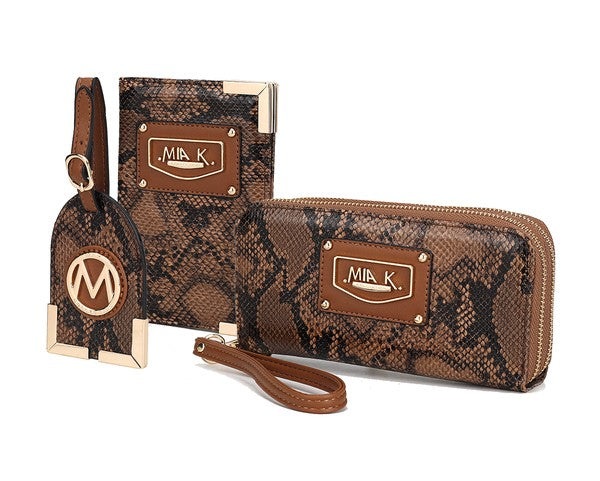 MKF Darla Faux Leather Reptile Embossed Wallet Travel Gift Set by Mia K - Xtreme Shopper