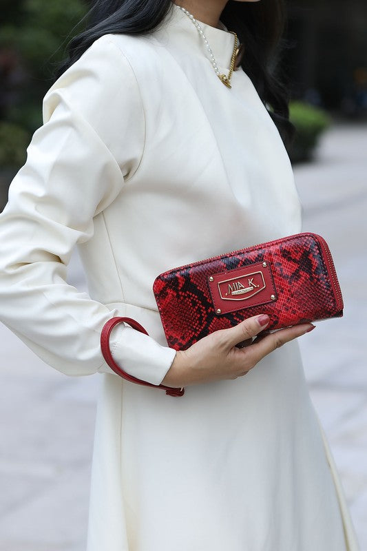 MKF Darla Faux Leather Reptile Embossed Wallet Travel Gift Set by Mia K - Xtreme Shopper