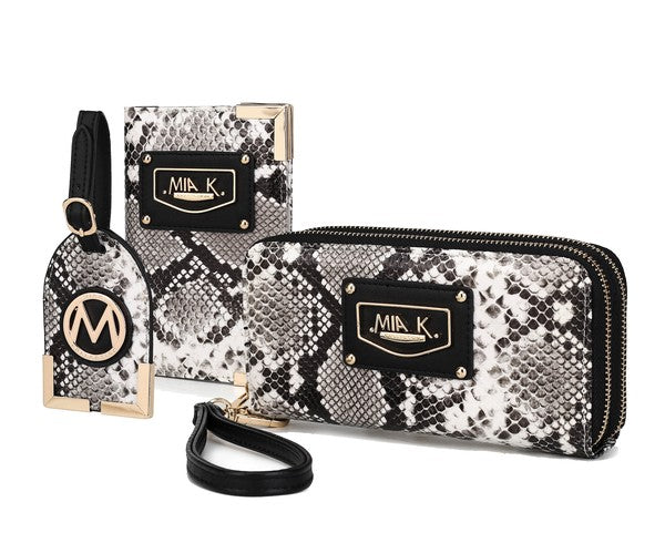 MKF Darla Faux Leather Reptile Embossed Wallet Travel Gift Set by Mia K - Xtreme Shopper