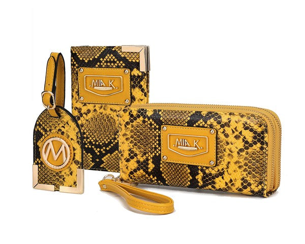 MKF Darla Faux Leather Reptile Embossed Wallet Travel Gift Set by Mia K - Xtreme Shopper