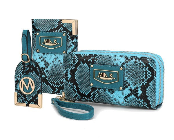 MKF Darla Faux Leather Reptile Embossed Wallet Travel Gift Set by Mia K - Xtreme Shopper