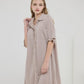 Plus Size Boho Frayed Edges Breezy Button down Shirt Dress - Xtreme Shopper