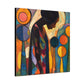 At Peace In Abstract Afrocentric Black Woman Abstract Art Canvas Wall Print - Xtreme Shopper