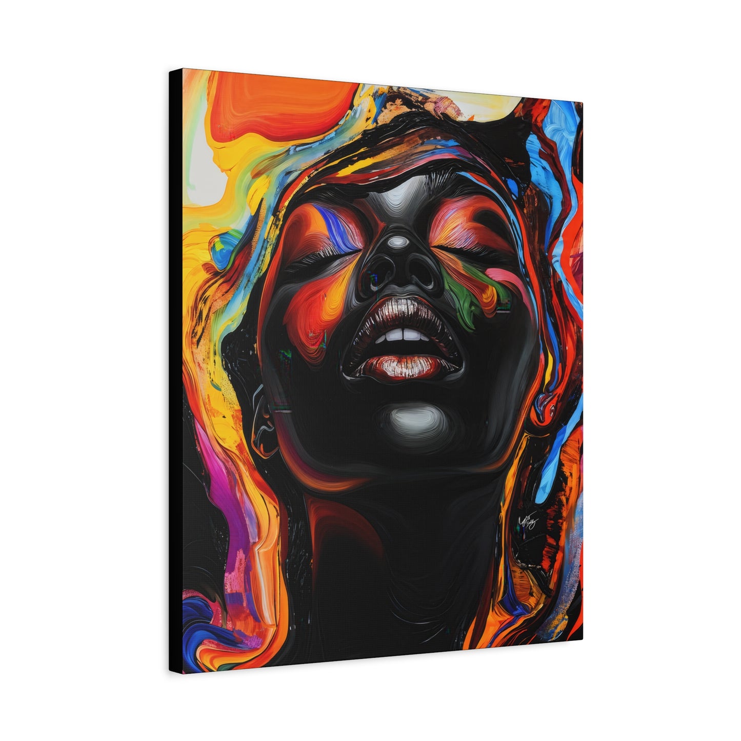 Yes Afrocentric Black Woman Art Canvas Wall Print