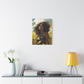 Stop And Smell The Flowers Afrocentric Black Woman Inspirational Message Artwork Canvas Wall Print