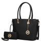 MKF Vanessa Vegan Leather Tote & Wallet Set by Mia K - Xtreme Shopper