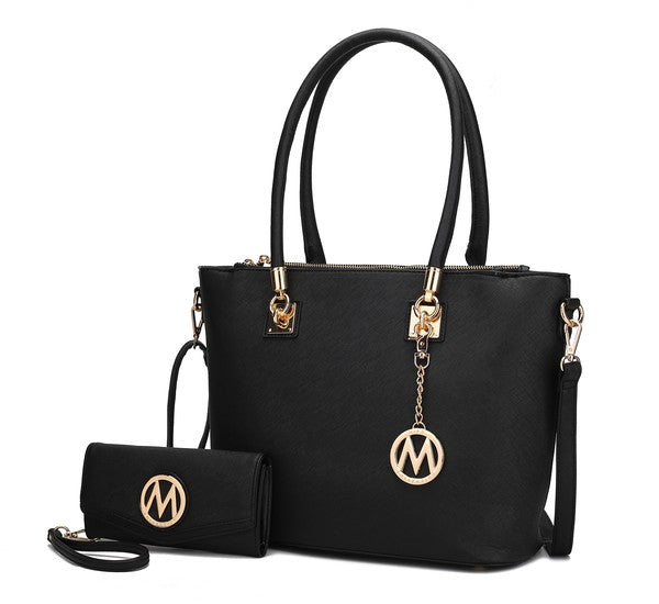 MKF Vanessa Vegan Leather Tote & Wallet Set by Mia K - Xtreme Shopper