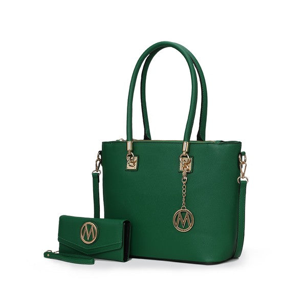 MKF Vanessa Vegan Leather Tote & Wallet Set by Mia K - Xtreme Shopper
