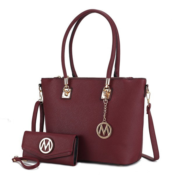 MKF Vanessa Vegan Leather Tote & Wallet Set by Mia K - Xtreme Shopper