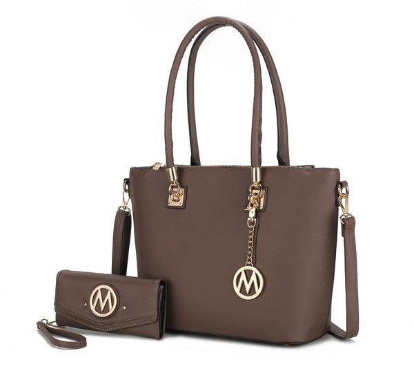 MKF Vanessa Vegan Leather Tote & Wallet Set by Mia K - Xtreme Shopper