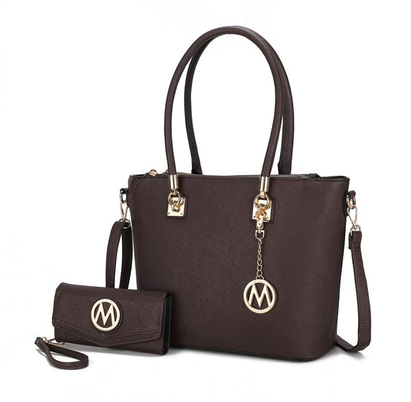 MKF Vanessa Vegan Leather Tote & Wallet Set by Mia K - Xtreme Shopper