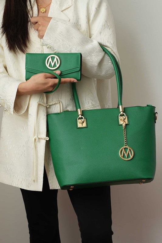 MKF Vanessa Vegan Leather Tote & Wallet Set by Mia K - Xtreme Shopper