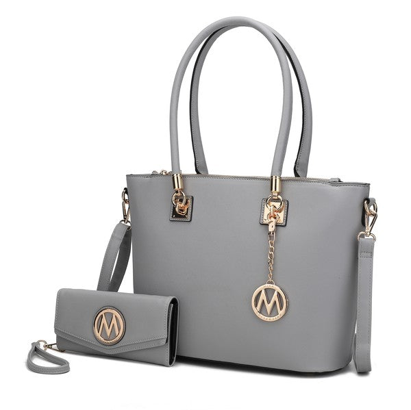 MKF Vanessa Vegan Leather Tote & Wallet Set by Mia K - Xtreme Shopper