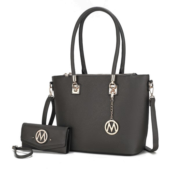 MKF Vanessa Vegan Leather Tote & Wallet Set by Mia K - Xtreme Shopper