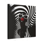 Beauty In Black And White Afrocentric Black Woman Art Canvas Wall Print