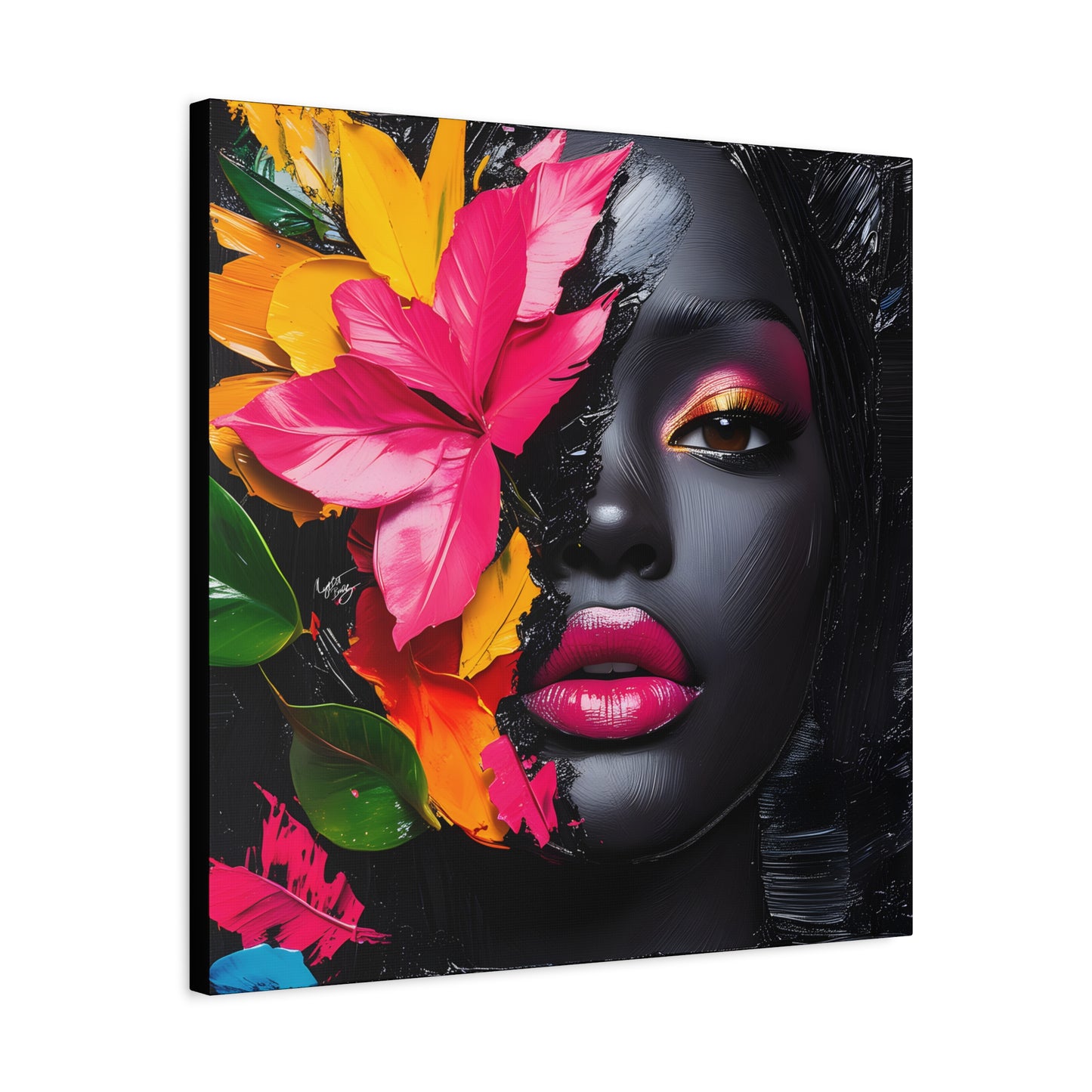 Everything is Beautiful Afrocentric Black Woman Art Canvas Wall Print