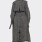 Trendy Distressed Denim Trench Coat