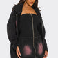 Oversized Ombre Hoodie and Mini Dress Set