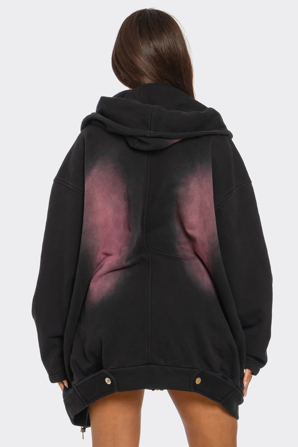 Oversized Ombre Hoodie and Mini Dress Set