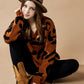 Plus Fuzzy Mohair Jacquard V-Neck Leopard Sweater - Xtreme Shopper