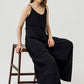 Plus Keyhole back Wide Leg Raw Edge Jumpsuit - Xtreme Shopper