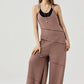 Plus Keyhole back Wide Leg Raw Edge Jumpsuit - Xtreme Shopper