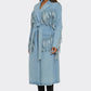 Fringed Denim Trench Coat
