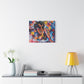 Flowers Blooming Everywhere Afrocentric Black Abstract Art Canvas Wall Print