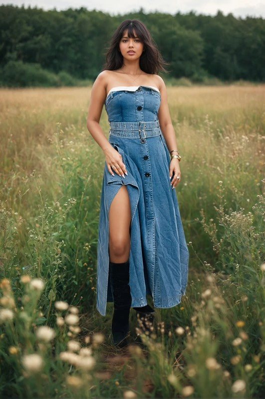 Chic Reinvented Trench Maxi Dress - Xtreme Shopper