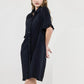 Plus Size Boho Frayed Edges Breezy Button down Shirt Dress - Xtreme Shopper