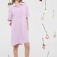 Trendy Boho Frayed Edges Breezy Button down Shirt Dress - Xtreme Shopper