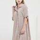 Trendy Boho Frayed Edges Breezy Button down Shirt Dress - Xtreme Shopper