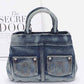 Washed Denim Top Handle Convertible Crossbody Bag - Xtreme Shopper