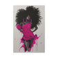 Model Perfect In Pink — Afrocentric Inspirational Black Woman Canvas Wall Art