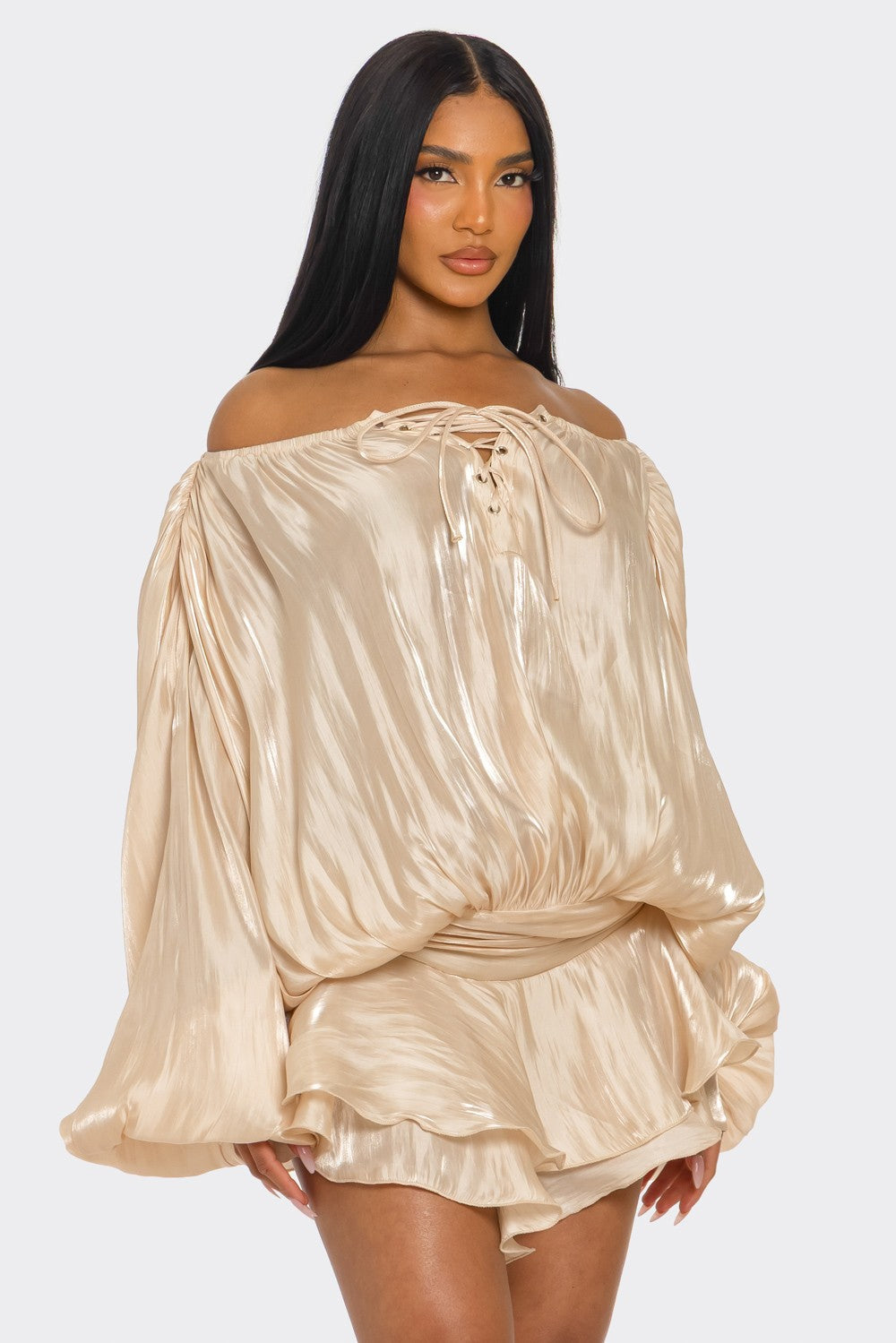 Trendy Champagne Dream Romper