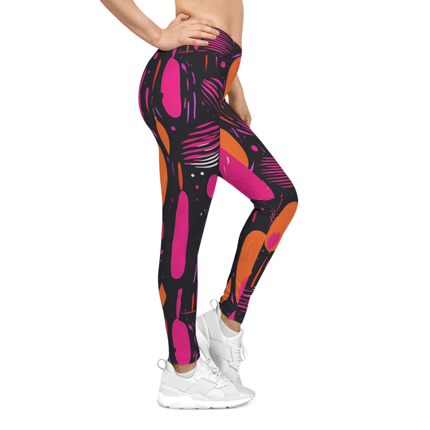 Geo Splash Printed Yoga Pants Leggings