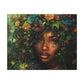 Mother Nature In Full Bloom Afrocentric Black Woman Fantasy Art Canvas Wall Print - Xtreme Shopper