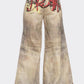 Street Poet Graffiti Streetwear Wide-Leg Jeans - Xtreme Shopper
